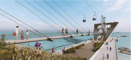   اسکله تفریحی با امکانات رستوران و اقامت 